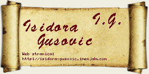 Isidora Gušović vizit kartica